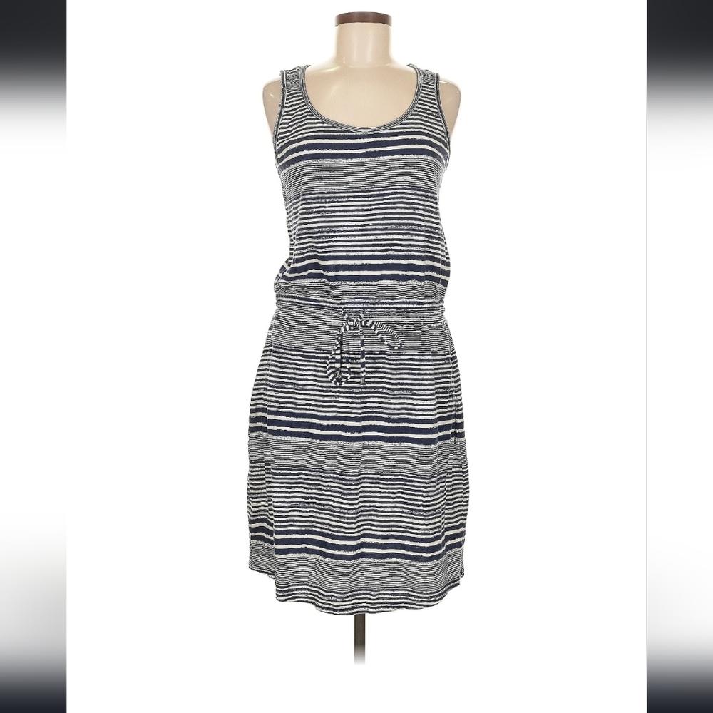 Eddie Bauer Striped Sleeveless Dress M
